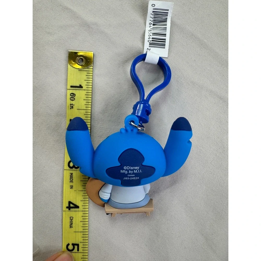 Disney Lilo & Stitch Artist Painter Stitch 3D Foam Bag Clip Keychain New